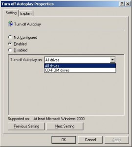 Autorun in Group Policy Editor